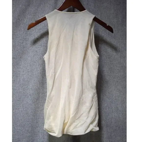 Ralph Lauren Sport Ivory Ruffle Front Sleeveless Top M - Picture 4 of 4